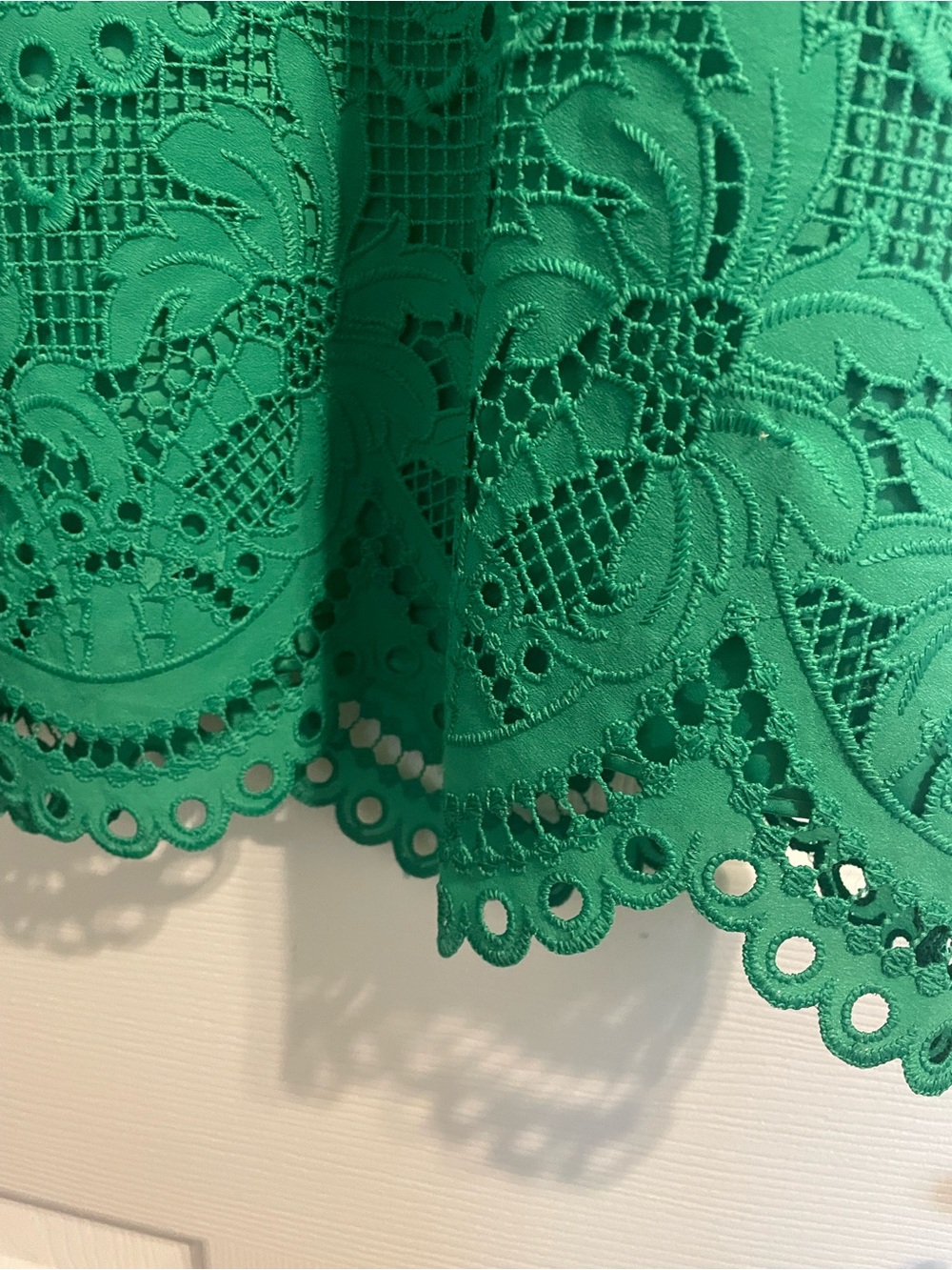 Lilly Pulitzer Kelly Green Dress NWT 16 Lace Cut Out - Picture 4 of 8